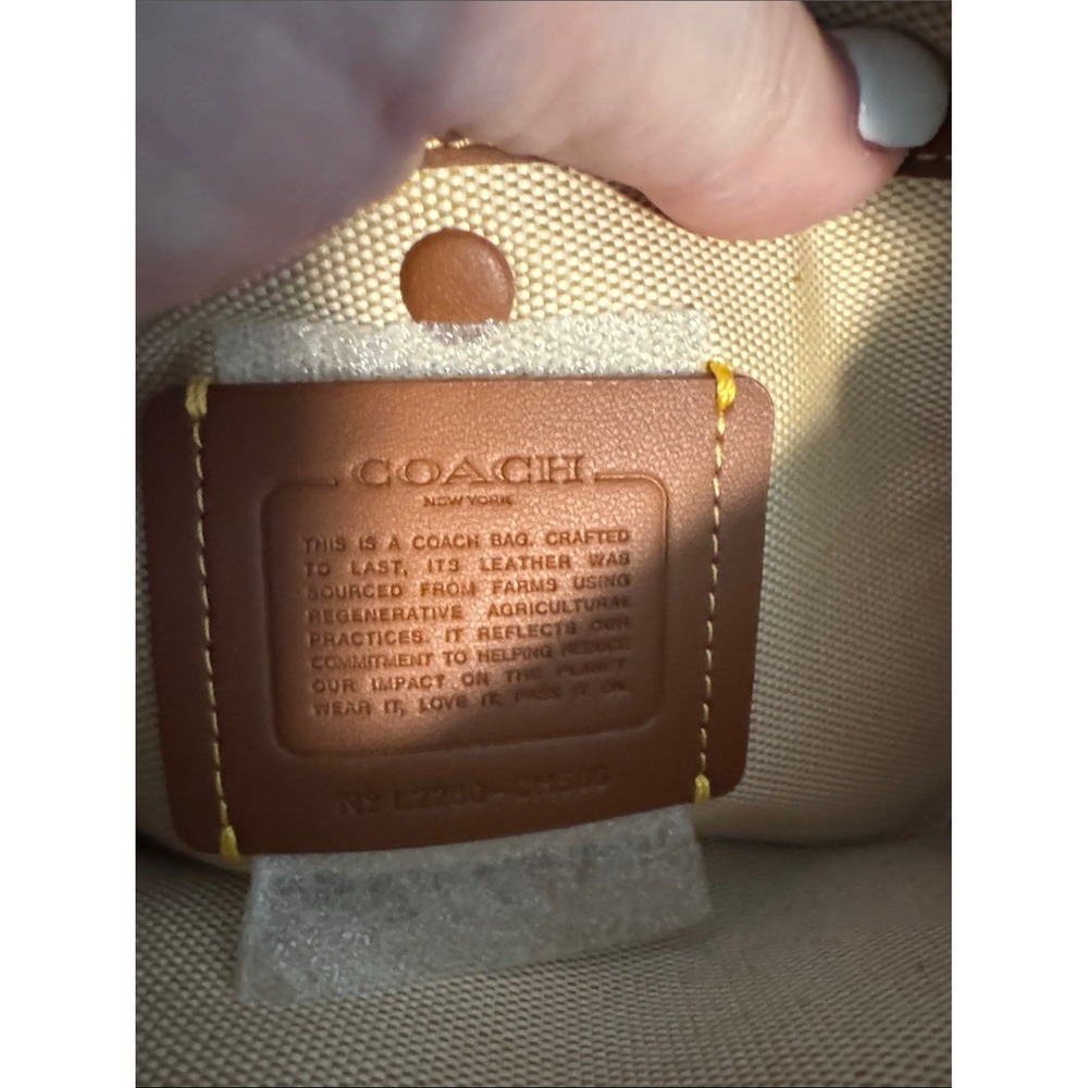Coach Rogue 20 Magenta Pink Glovetanned Leather Tea Rose Floral Bag CH586 NEW - Picture 5 of 9